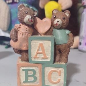 Adorable Teddy Bear Block Set - Brown and Green